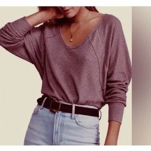 Free People -Santa Clara Thermal- Woman’s:Small - Mullberry - New With Tags